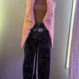 Bagatelle Soft Pink Faux Fur Textured Vest